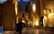 Head to the alley to find the Datacard. (Image via YouTube/JayShockBlast)